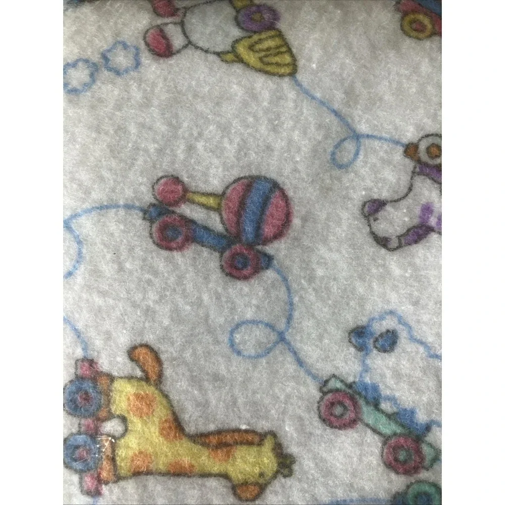 Owen fleece crib blanket 100% polyester blue and pink Toys 36